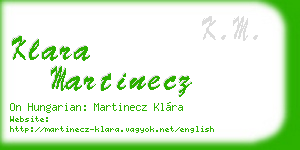 klara martinecz business card